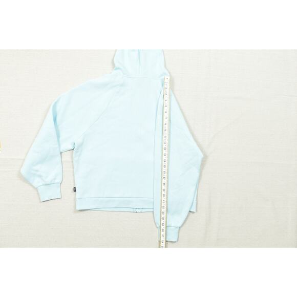 Vans Women's Blue Cropped Full Zip Hoodie Sweatshirt Size Small Jacket Aqua Blue - Picture 5 of 8